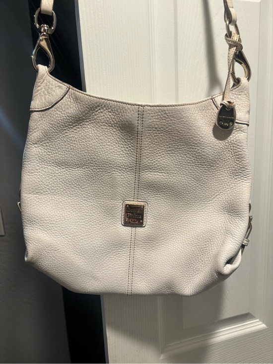 Dooney & Bourke Handbags - Dooney & Bourke Off-White Pebbled Leather Shoulder Bag